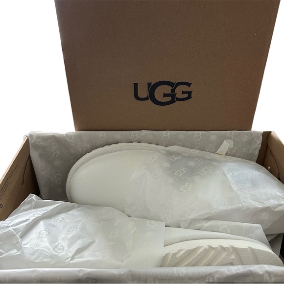 NWT UGG Women’s Classic White Ultra Mini Chopd Leather Boot - Picture 5 of 6